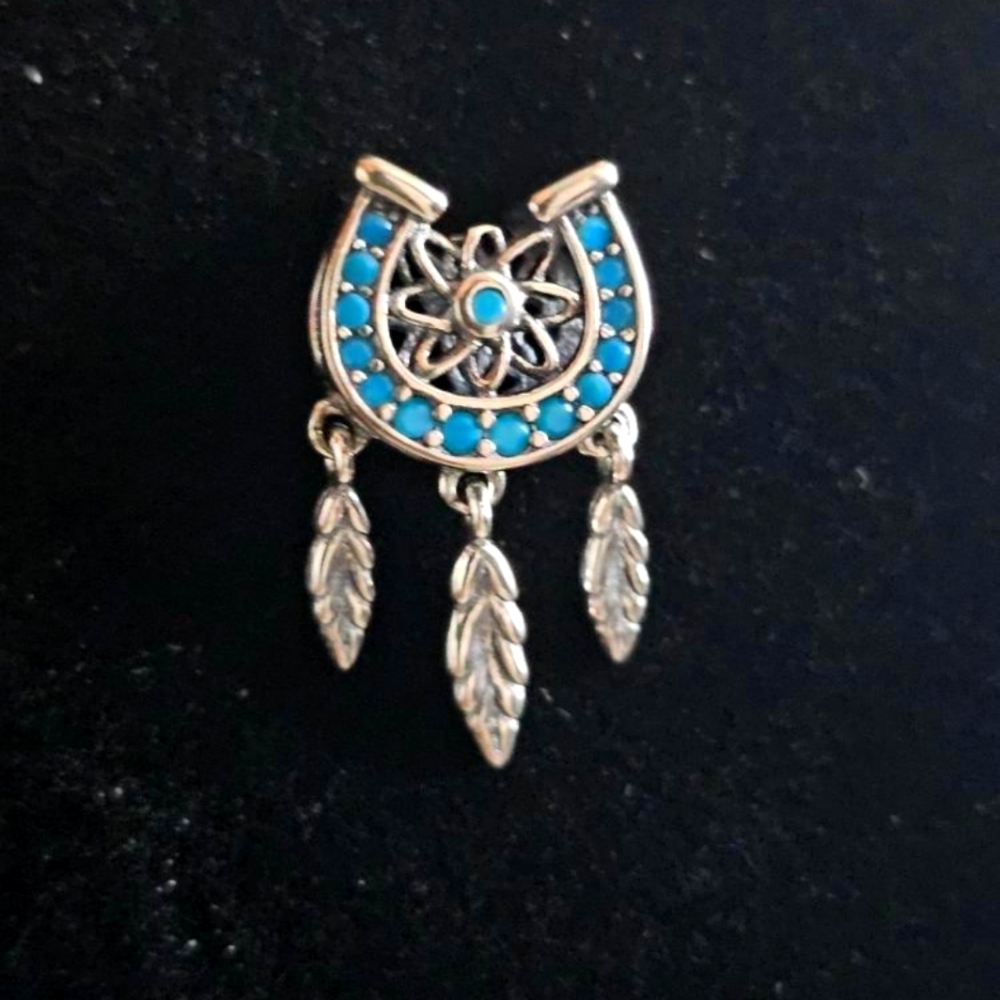 Dream Catcher Horseshoe Charm
